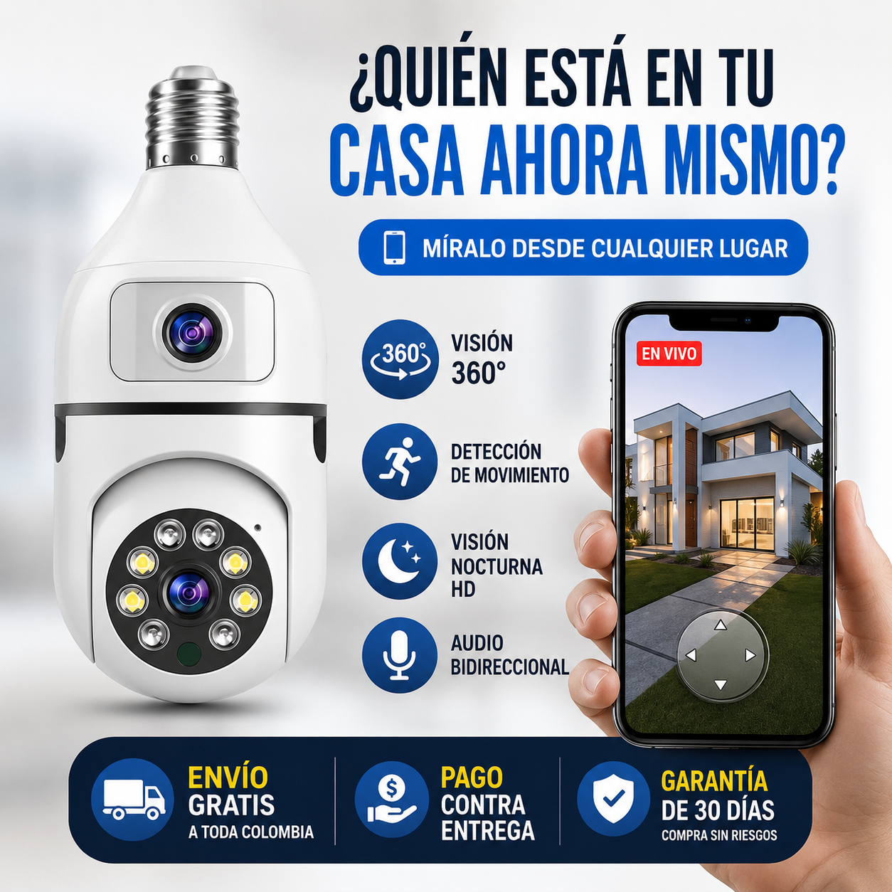 SafeCam™ 360 | Cámara Inteligente de Seguridad WiFi