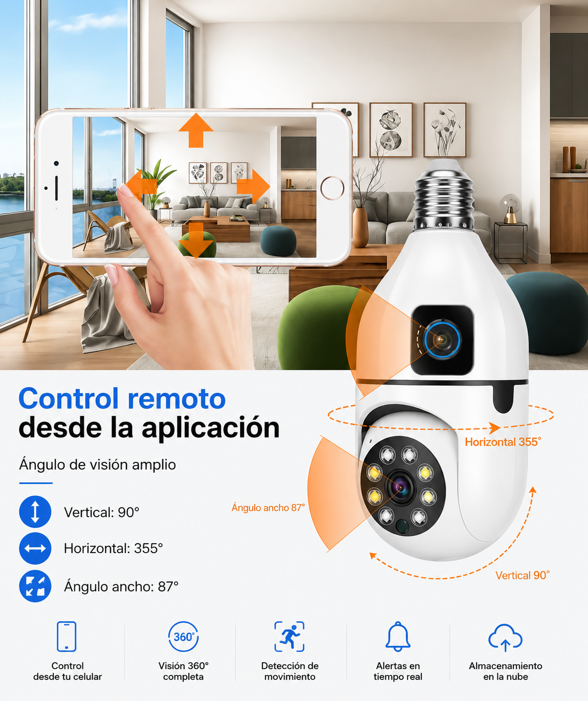 SafeCam™ 360 | Cámara Inteligente de Seguridad WiFi